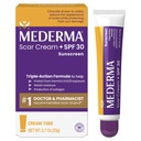 Crème de cicatrice Mederma Plus SPF 30 - Traitement avancé des cicatrices, protège contre les dommages du soleil, réduit l'apparition des cicatrices de l'acné, des brûlures, de la chirurgie et des blessures, 0,7 oz