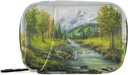 Peinture à l'huile Spring Forest Pill Box 7 Day Pill Case Bag Travel Pill Organizer Bag avec zipper Portable Weekly Case Taille compacte pour support de supplément de vitamine