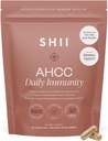 SHII AHCC Immunité quotidienne, 10 jours d'approvisionnement – Vegan, supplément de soutien immunitaire sans gluten avec AHCC, soutien du système immunitaire des champignons chiitake fonctionnels, favorise la réponse immunitaire et la santé cellulaire