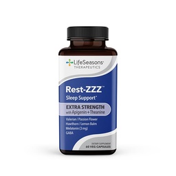 Rest-ZZ Extra Strength - Supplément de soutien du sommeil - Asleep d'automne et asleep de séjour - Calme le système nerveux - Naturellement Ease tension musculaire et l'agitation - faible dose Mélatonine GABA et camomille - 60 capsules