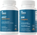 Dr Tobias Multivitamine et Complexe DIM adulte, soutient l'équilibre énergétique, immunitaire et hormonal pour les hommes et les femmes avec 42 fruits et légumes, BioPerine, Brocoli Extract & Calcium, Non-OGM