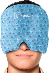 TheraICE migraine Relief Cap Junior, Apaisante headache Boo Boo Ice Pack Masque, Cooling Gel Hat JR, Face Cold Compress Head Wrap pour Bumps, Bruises et températures de refroidissement