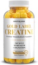 Hinterland Verlag Gold Label Creatine Monohydrate Gommies for Strength, Muscle Building, Supplément Santé du cerveau, 5g par portion, 150 Gommies (30 portions).