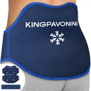 KingPavonini Extra Large Ice Pack pour soulager la douleur dans le dos avec l'extension Strap, 2 packs réutilisables Gel inférieur de gel Enveloppe de glace pour la chirurgie lombaire, Sciatica, disque hernié, douleur coccyx, thérapie froide/hot