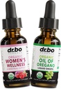 Balance hormonale pour les femmes et huile d'Origan gouttes liquides organiques - Bien-être des femmes Balance hormonale biologique et Crampe menstruelle Soutien - Huile de gouttes d'Origan Extrait de teinture Nettoyer la désintoxication