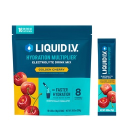 Multiplieur d'hydratation I.V.® liquide - Cerise d'or Mélange de poudre d'électrolyte 1 paquet (16 portions)