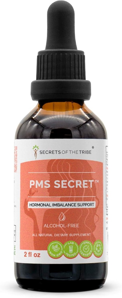 PMS Secret Alcohol-Free, Glycerite Black Cohosh, Cramp, Vitex, Valerian ...